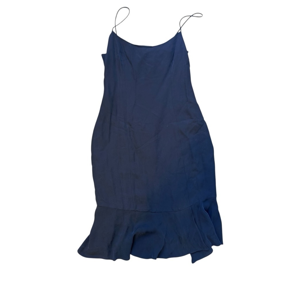Milly Black Slip Cocktail Dress with Mermaid Hem Size 2 - Picture 3 of 16